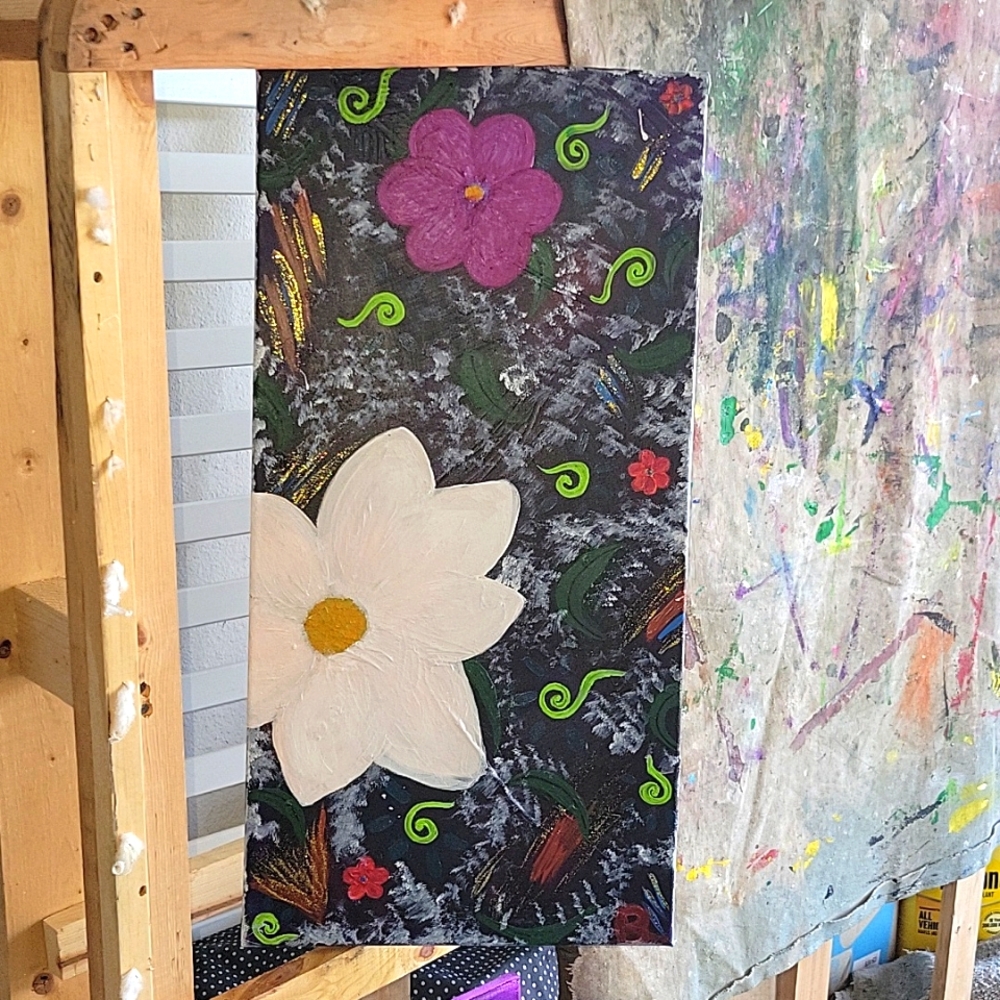 UNFRAMED Handmade Floral Art by Me.